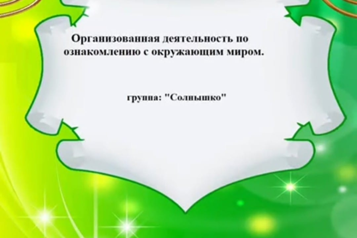 Қоршаған ортамен таныстыру ұйымдастырылған іс-әрекет / Организованная деятельность по ознакомлению с окружающим миром
