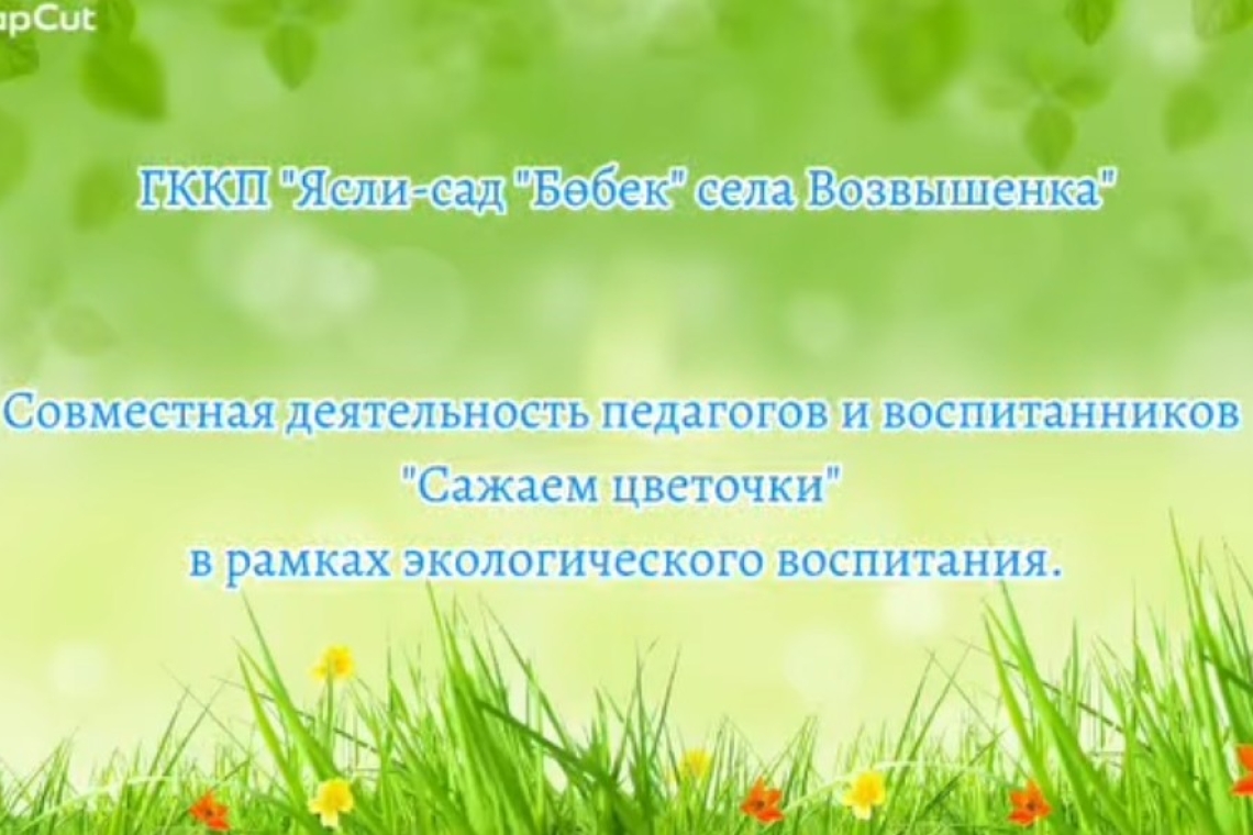 Табиғатты сүю — балабақшадан басталады! / Любовь к природе начинается с детского сада!